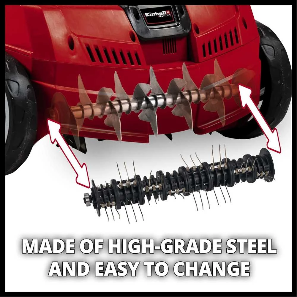 Einhell GC-SA 1231/1 lawn scarifier 1200 W 28 L Juodas, Raudona