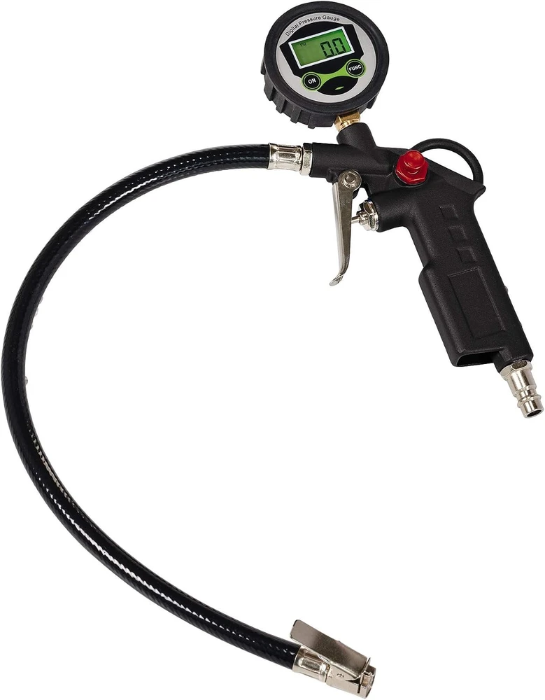 Einhell skaitmeninis padangų slėgio matuoklis 0–13 bar su 40 cm žarna 4133115