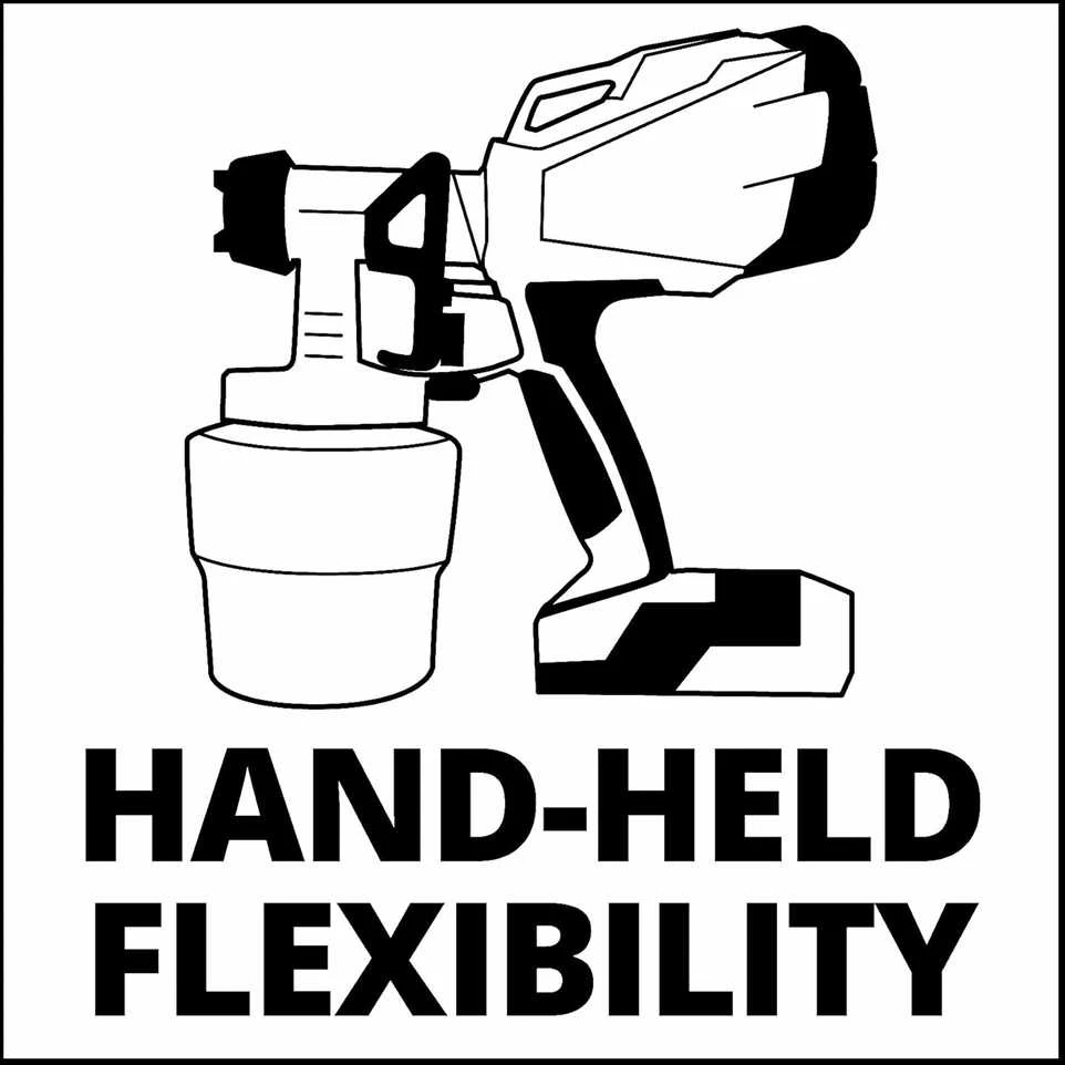 Einhell Akumuliatorinis dažymo pistoletas TC-SY 18/60 Li be akumuliatoriaus ir kroviklio