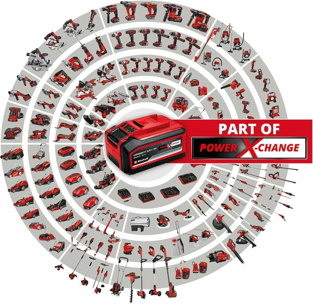 Belaidis Gręžtuvas - Einhell TE-CD 18/2 18V Be Raktelio 2 Greičių Raudonas, Juodas