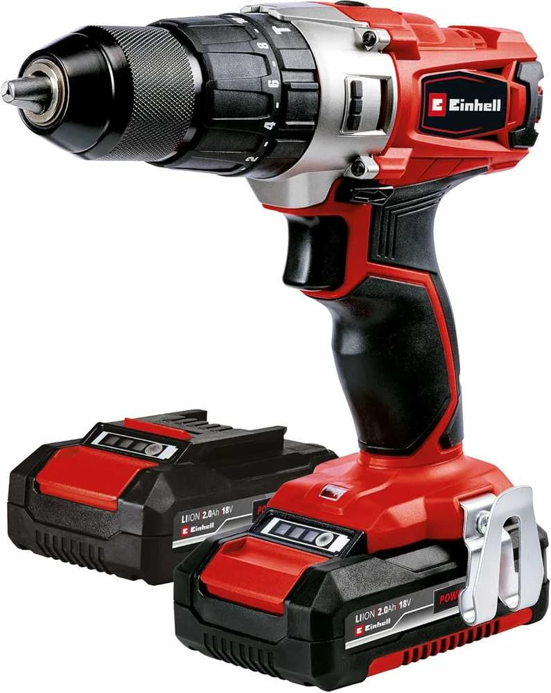 Belaidis Gręžtuvas - Einhell TE-CD 18/2 18V Be Raktelio 2 Greičių Raudonas, Juodas