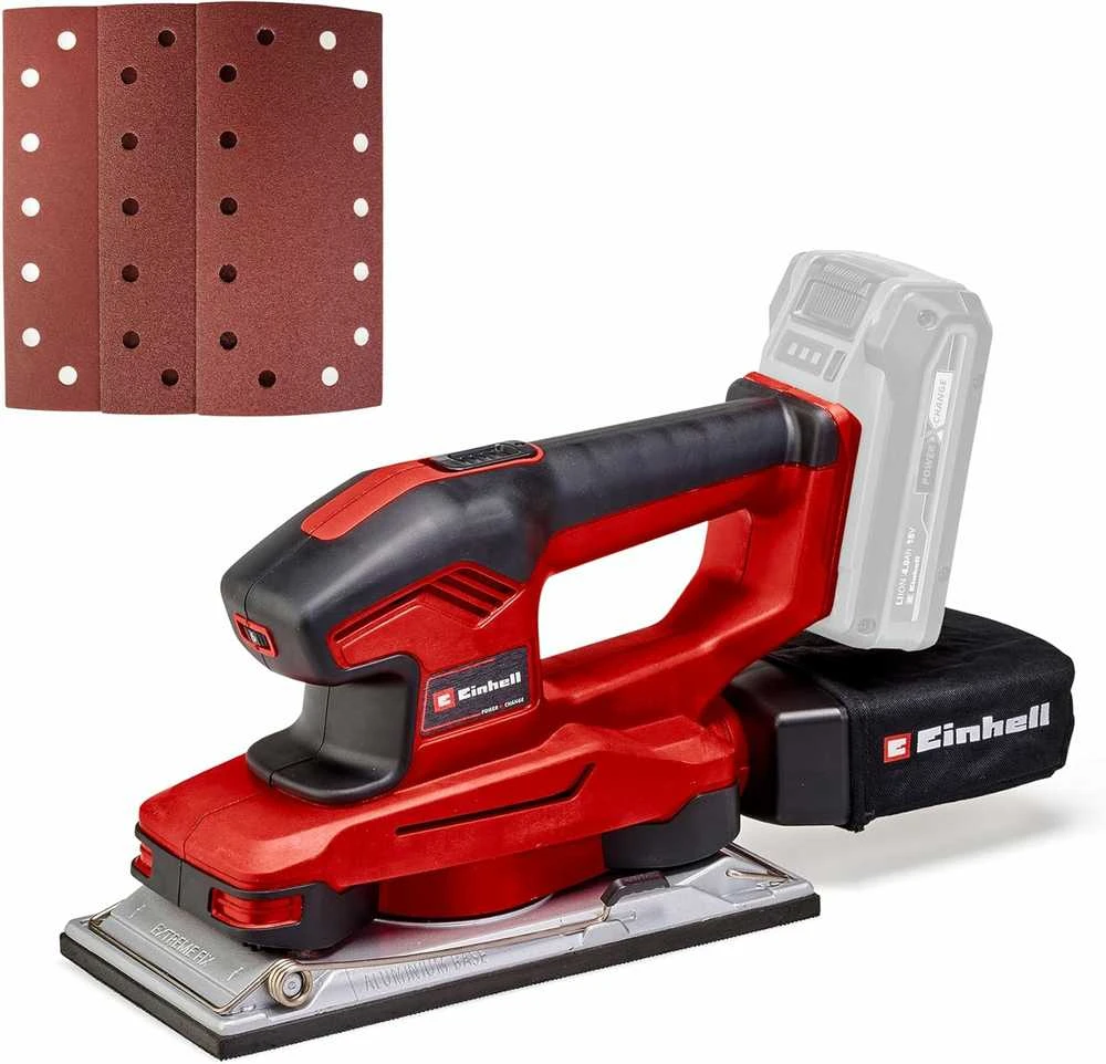 Akumuliatorinis paviršiaus šlifuoklis EINHELL TE-OS 18/230 Li Solo, 18 V, Li-ion, padas 230x115 mm