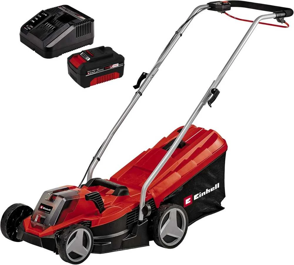 Einhell vejapjovė su akumuliatoriumi, 33 cm pjovimo plotis, 4,0 Ah baterija, automatinis valdymas