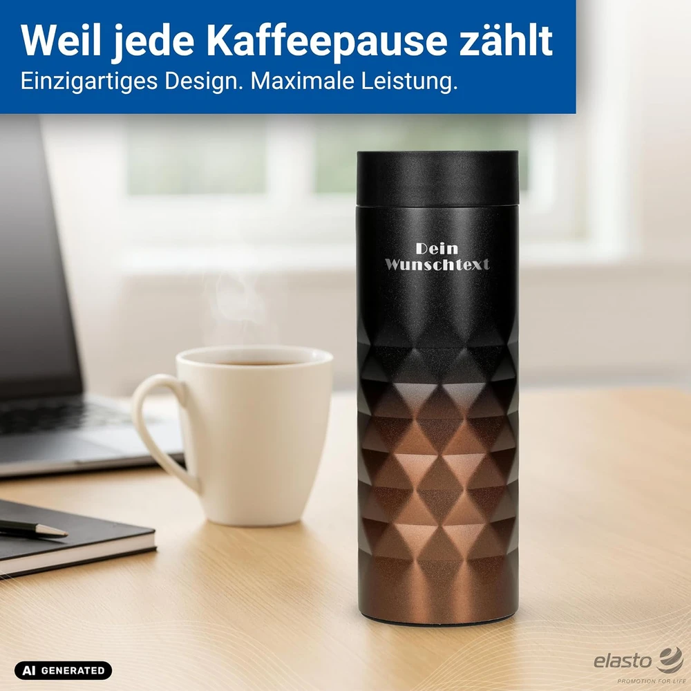 elasto PROMOTION FOR LIFE termopuodelis 450 ml iš nerūdijančiojo plieno su sandariu dangteliu