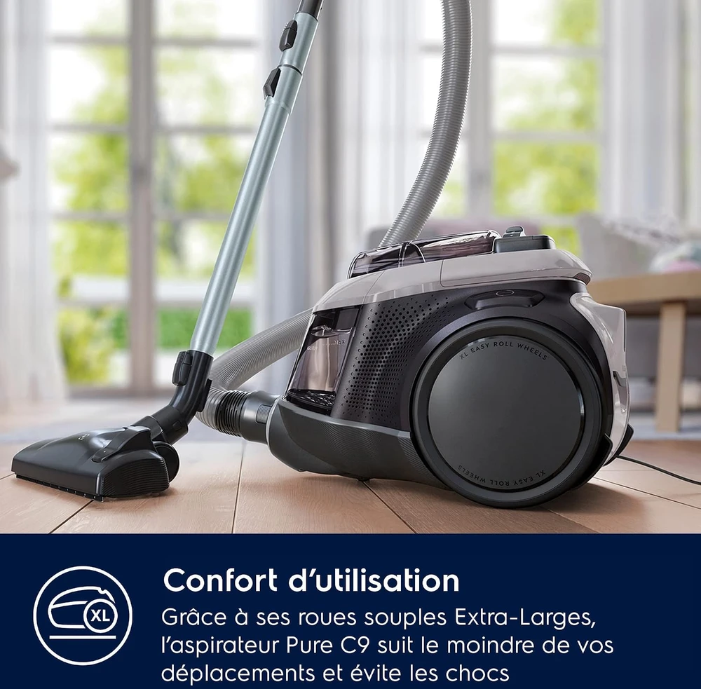 Electrolux PC91-4MG dulkių siurblys, Be maišelio, Darbinis spindulys 12m, Dulkių konteineris 1,5 L, Pilka