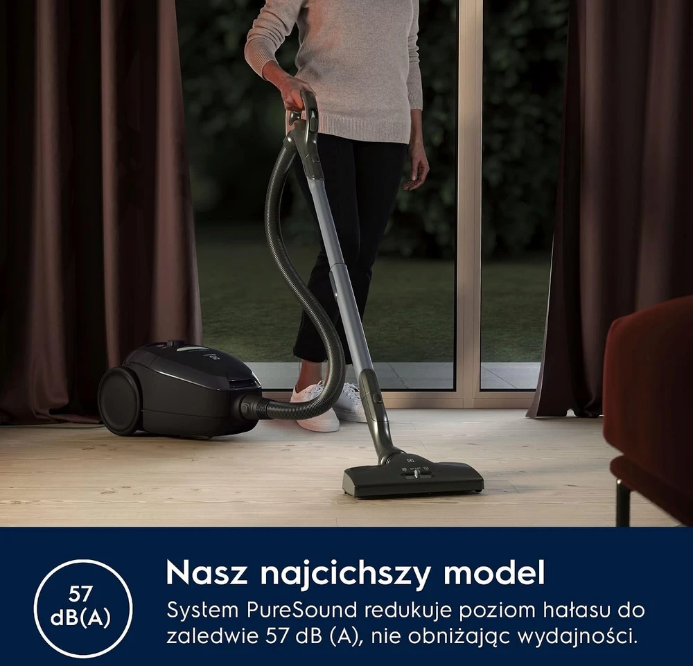 Electrolux dulkių siurblys su maišeliu Pure D8.2, 3,5 l, 57 dB, PD82-Žalias