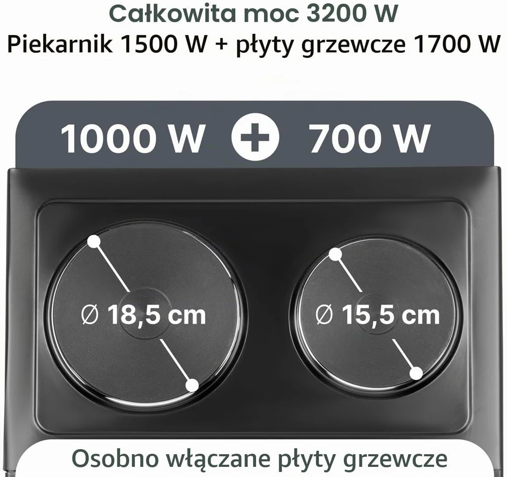 Elektrinė krosnelė Profi Cook ProfiCook mini orkaitė 32 l, 3200 W su konvekcija, iešmu ir kaitvietėmis PC-KK 1302