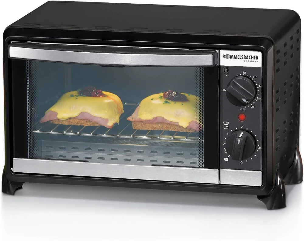 Elektrinė krosnelė Rommelsbacher elektrinė mini orkaitė 10 l, 950 W, 80–230 °C BG 950