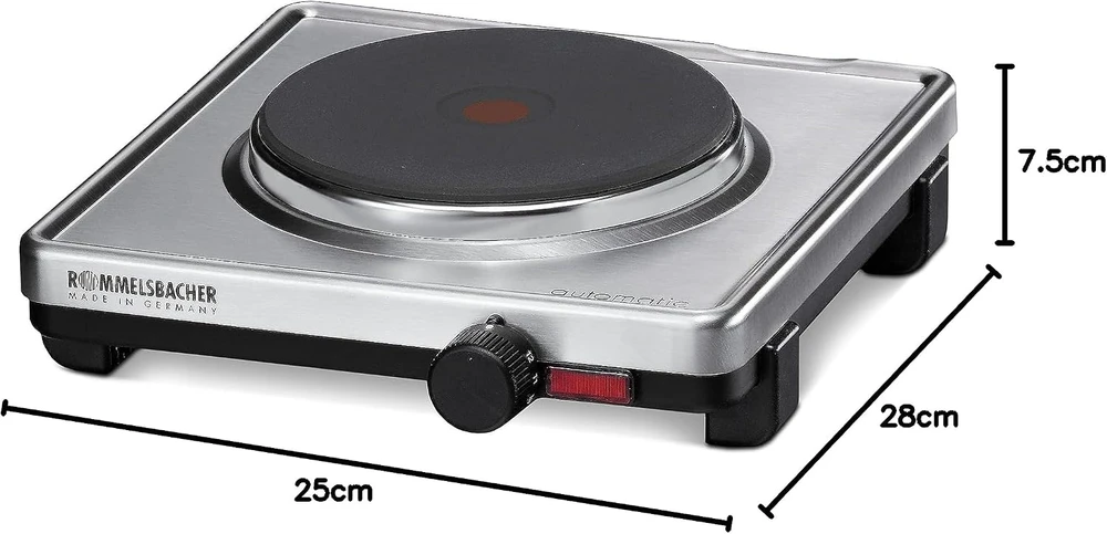 Elektrinė krosnelė Rommelsbacher vienvietė elektrinė kaitlentė 1500 W, 145 mm AK1599/E
