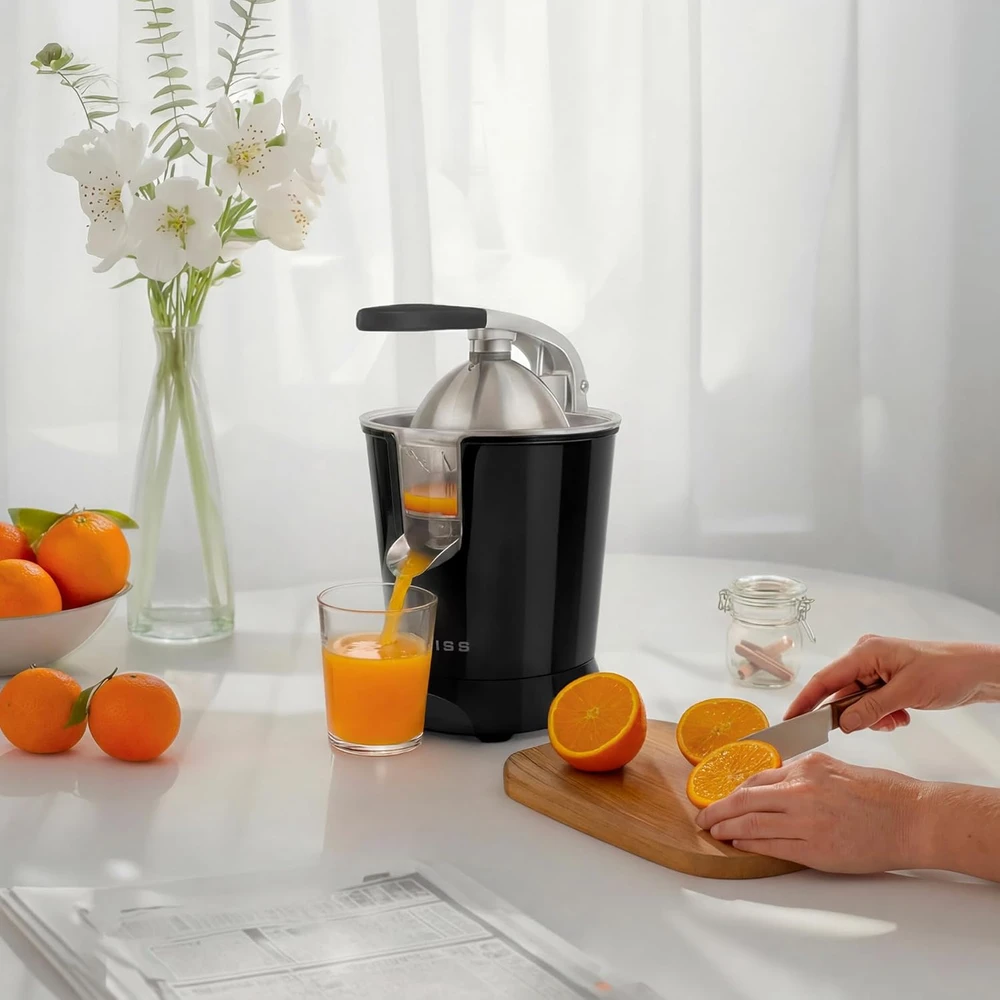 Elektrinė krosnelė SWEISS elektrinė citrusinių vaisių sulčiaspaudė, 160 W, nerūdijantis plienas, ZEST9