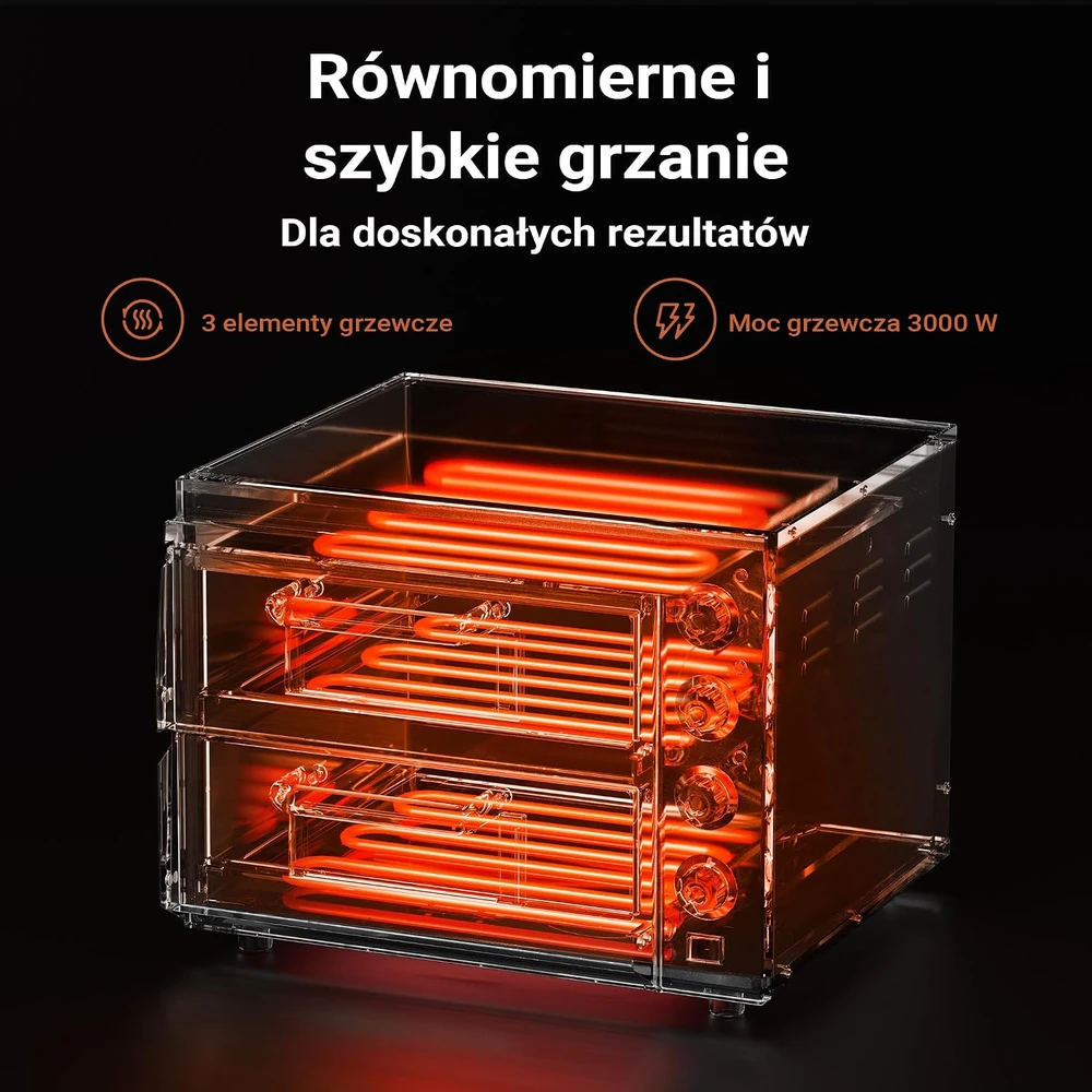 Elektrinė krosnelė Wiltec dviejų aukštų elektrinė picų krosnelė 3000 W su kordierito akmeniu, 61999