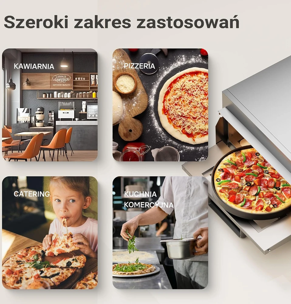 Elektrinė krosnelė Wiltec elektrinė picų krosnelė 2000 W su kordierito plokšte, 350 °C, 61998