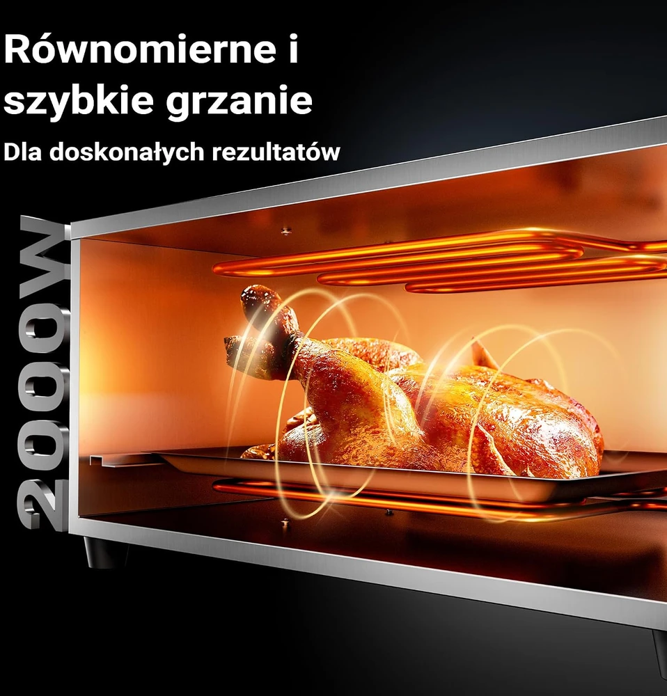Elektrinė krosnelė Wiltec elektrinė picų krosnelė 2000 W su kordierito plokšte, 350 °C, 61998