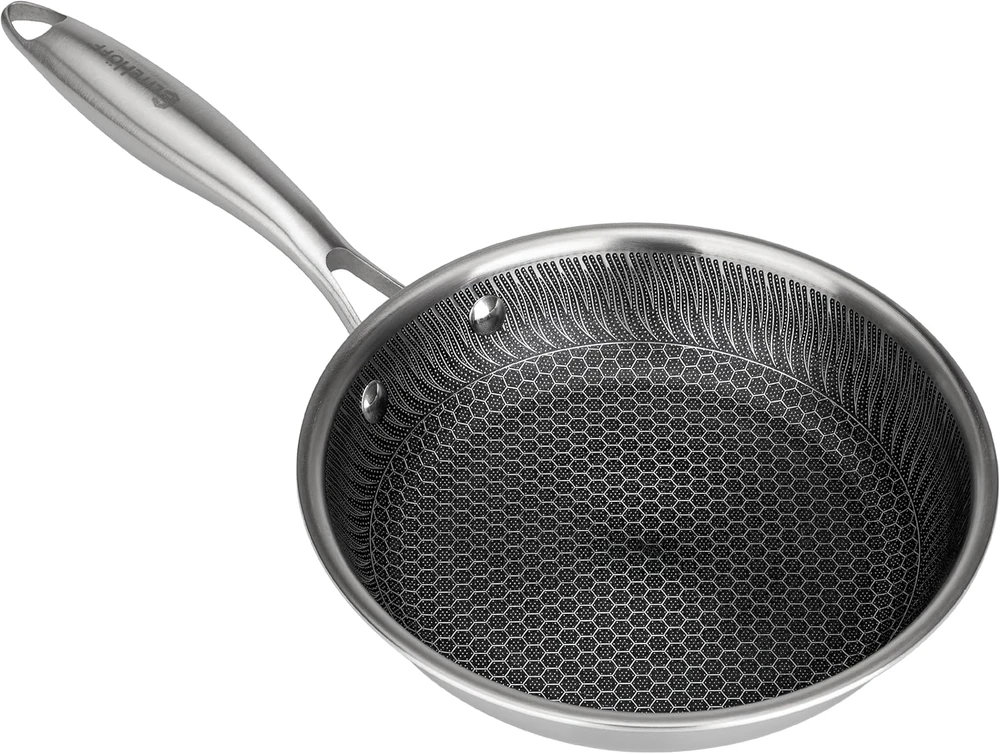 EliteHoff nerūdijančio plieno indukcinė keptuvė su korio struktūra, 20 cm, neprideganti