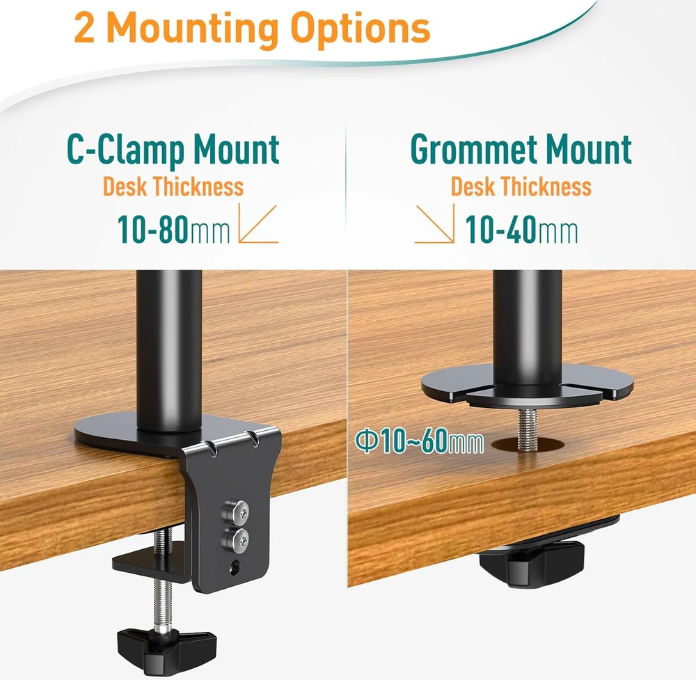 ELIVED vertikalus laikiklis 2 monitoriams 13–32 col., VESA, iki 8kg, EV4012