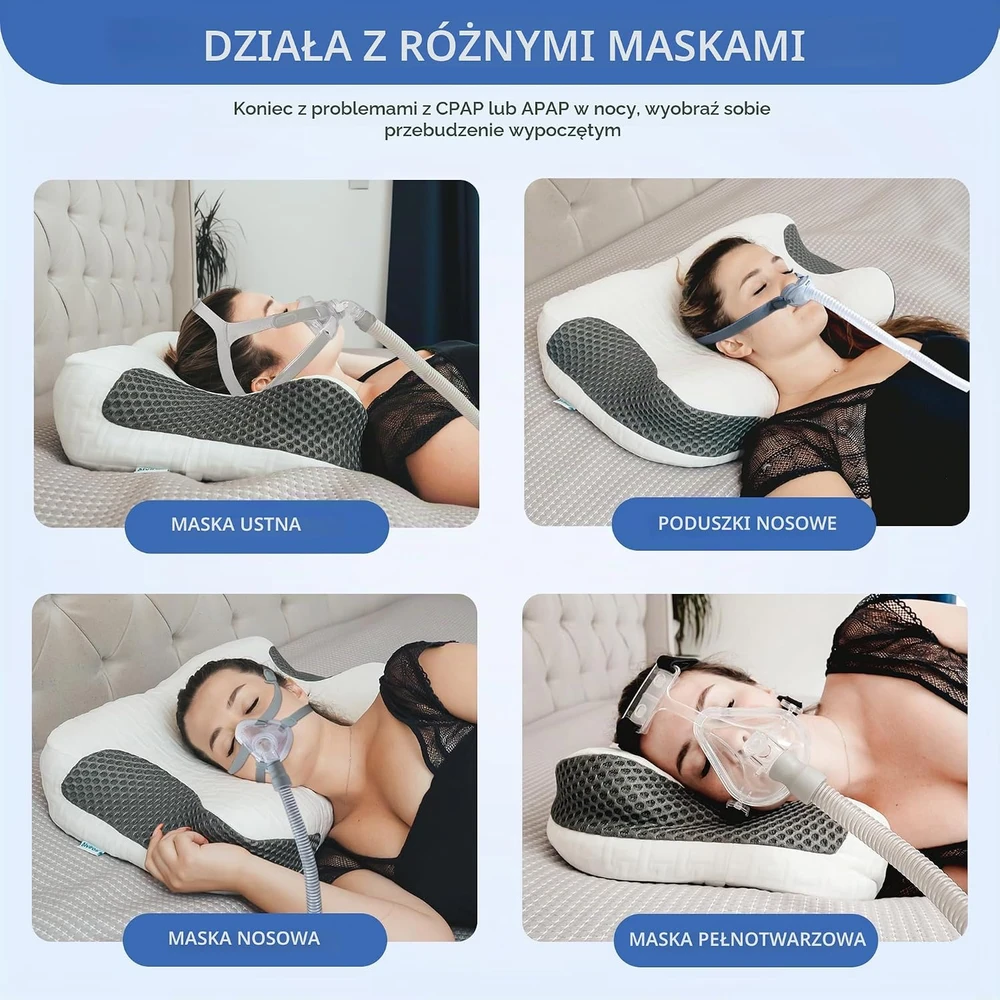Elviros CPAP pagalvė iš atminties putų, reguliuojamo aukščio FEL10104DGWH004