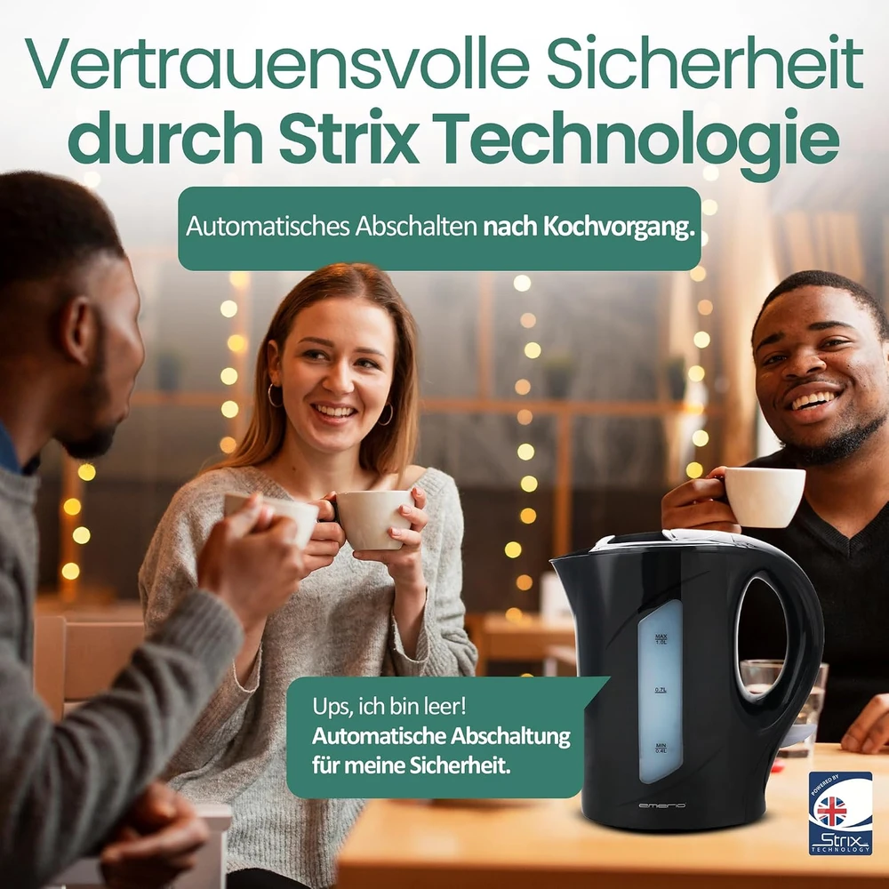 Emerio elektrinis virdulys 1 l, 900 W su vandens lygio indikatoriumi WK-121616.1