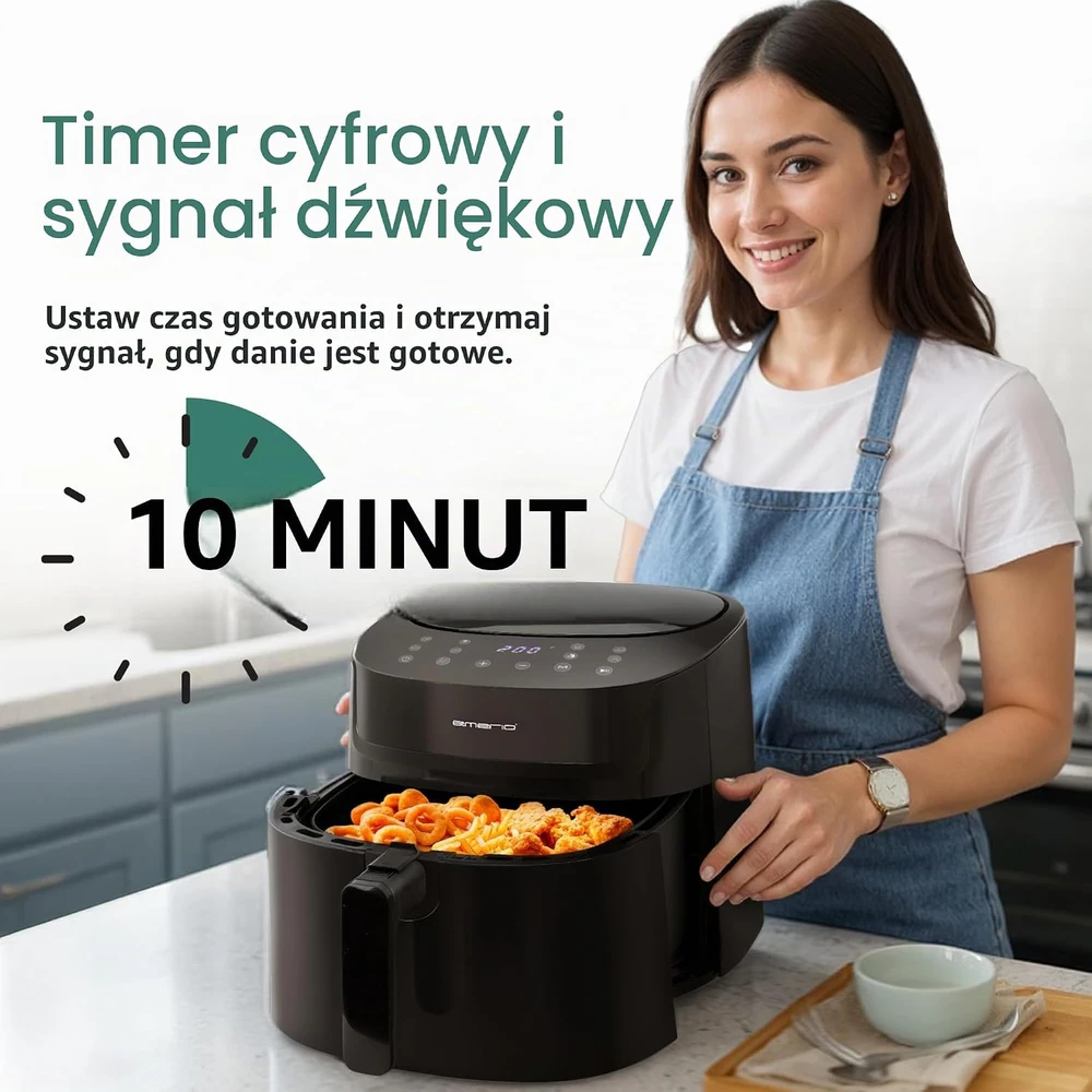 Emerio karšto oro gruzdintuvė 7,2 l, 1800 W, 8 automatinės programos AF-129622.1