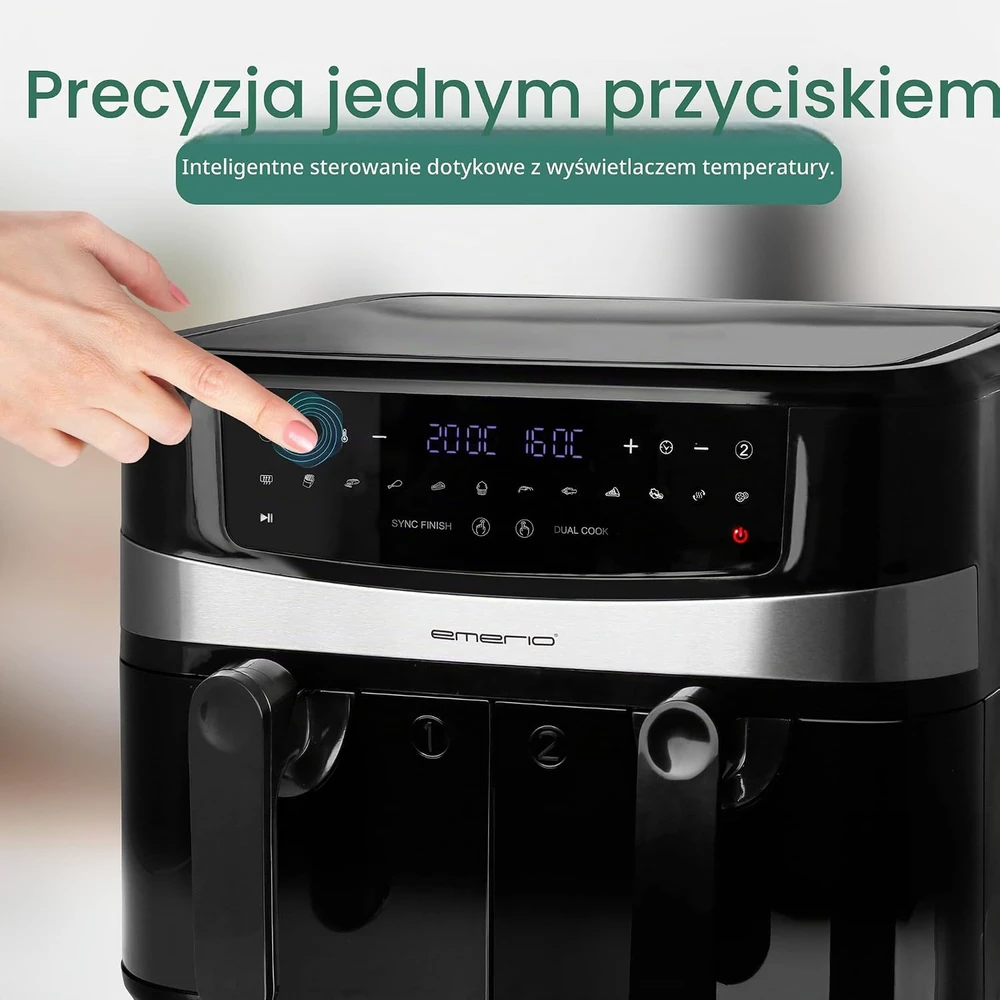 Emerio karšto oro gruzdintuvė su dviem 4,5 l krepšiais, 2400 W, AF-126672