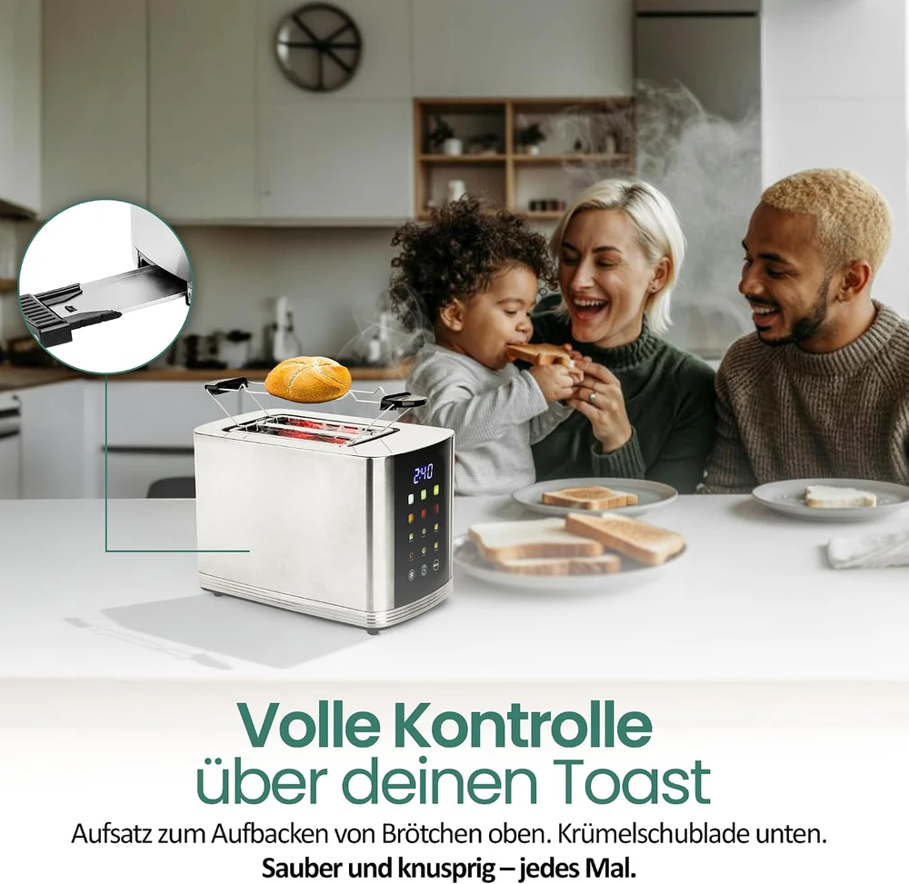 Emerio skrudintuvas su jutikliniu ekranu, 2 angų, 800 W, TO-132888