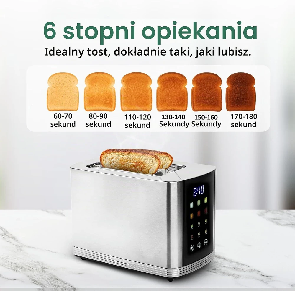 Emerio skrudintuvas su jutikliniu ekranu, 2 angų, 800 W, TO-132888