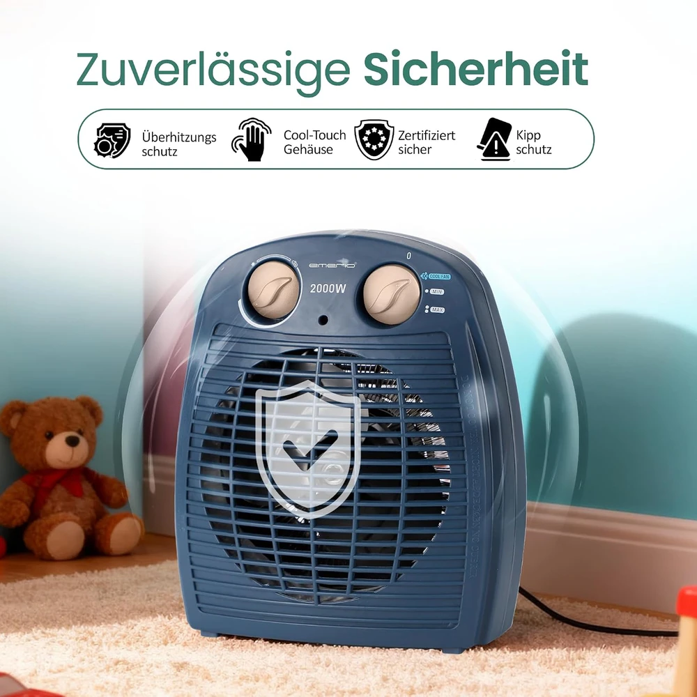 Emerio termoventiliatorius 2000 W su reguliuojamu termostatu FH-106737.12