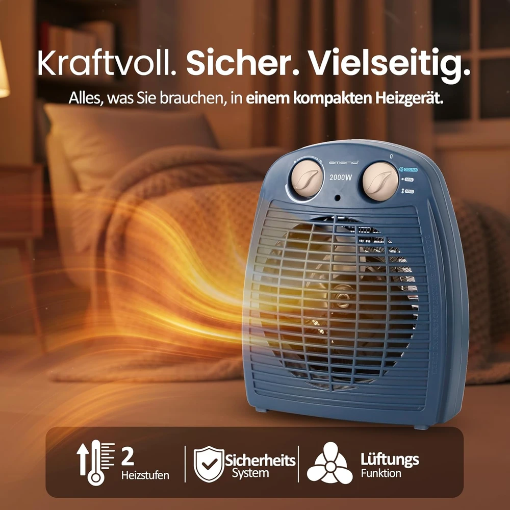 Emerio termoventiliatorius 2000 W su reguliuojamu termostatu FH-106737.12