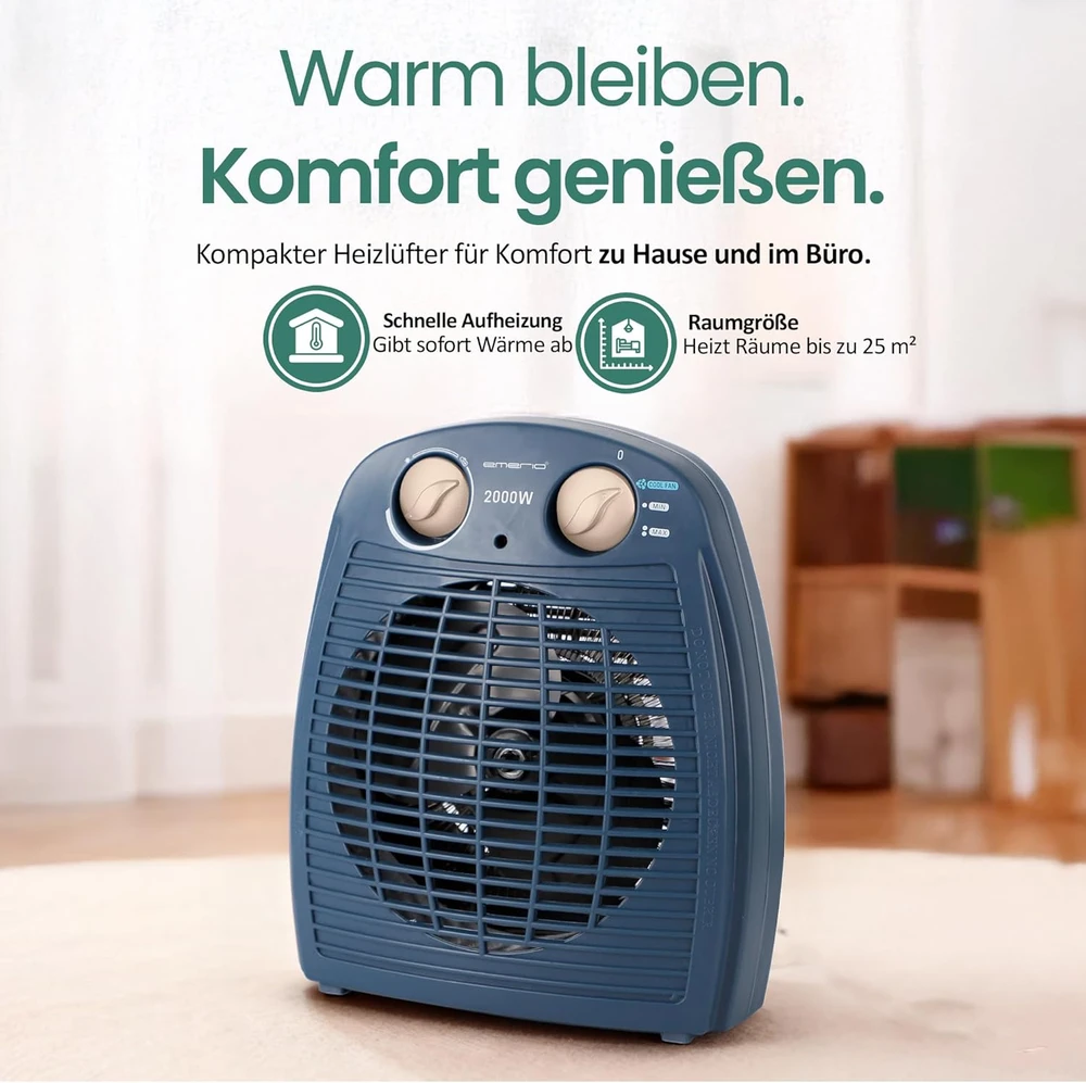 Emerio termoventiliatorius 2000 W su reguliuojamu termostatu FH-106737.12