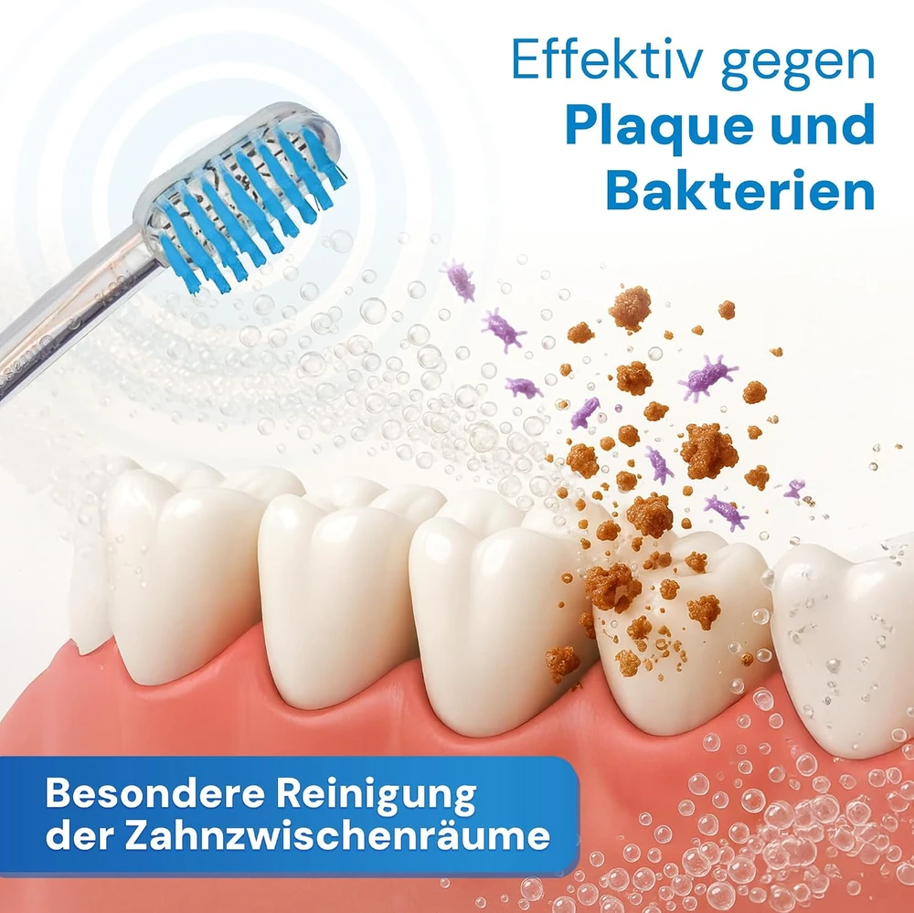 Emmi-dent ultragarsinis dantų šepetėlis Metallic Baltas su įkrovimo stotele 60020178