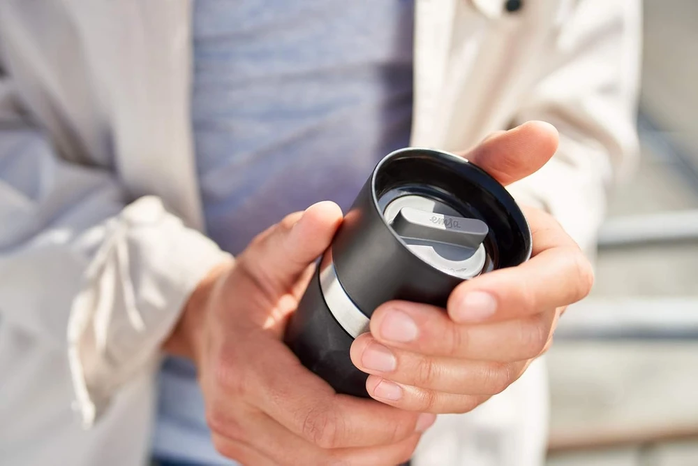 Emsa kelioninis termosas-puodelis Travel Mug Compact 300 ml, nerūdijančiojo plieno