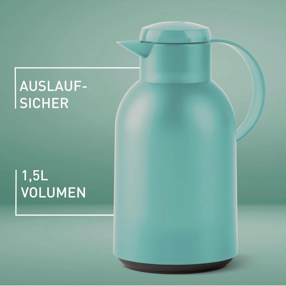 Emsa termosinis ąsotis Samba, 1,5 l, stiklinis įdėklas, N4012100