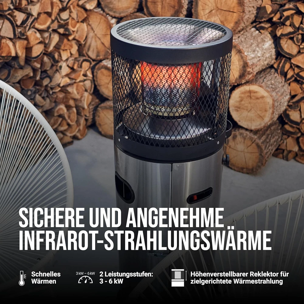 Enders dujinis infraraudonųjų spindulių lauko šildytuvas Polo 2.0, 3–6 kW, 5461