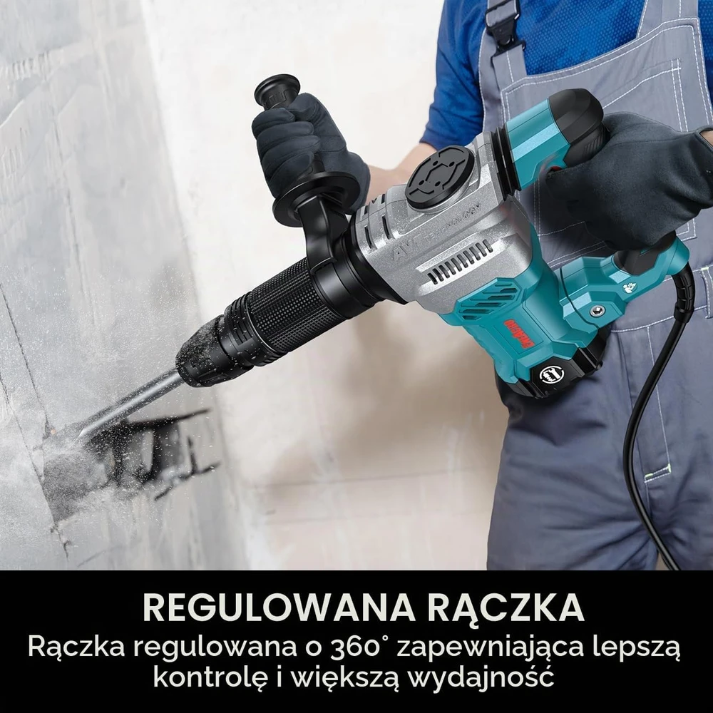 ENEACRO griovimo plaktukas SDS-Max 1300 W, 20 J su antivibracine sistema 0845MB