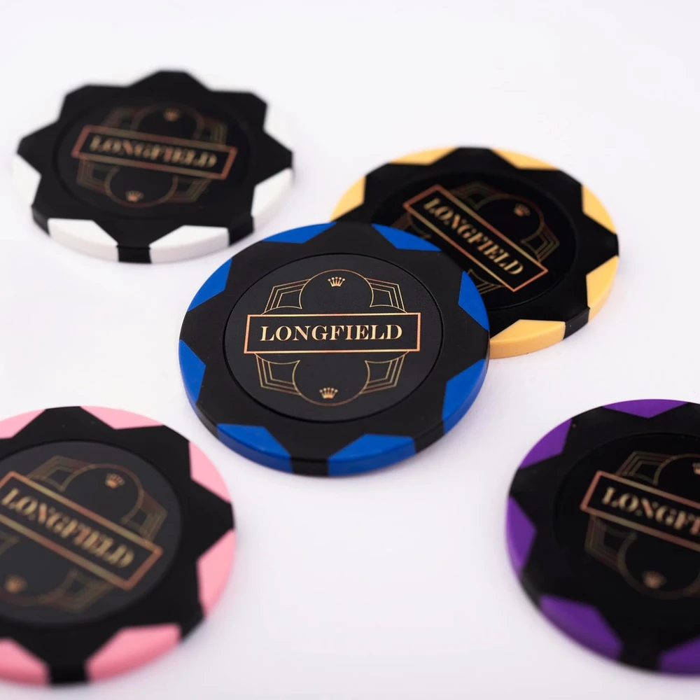 Engelhart pokerio rinkinys su 500 žetonų, 14 g, dviem kaladėmis ir juodu lagaminu, 320960