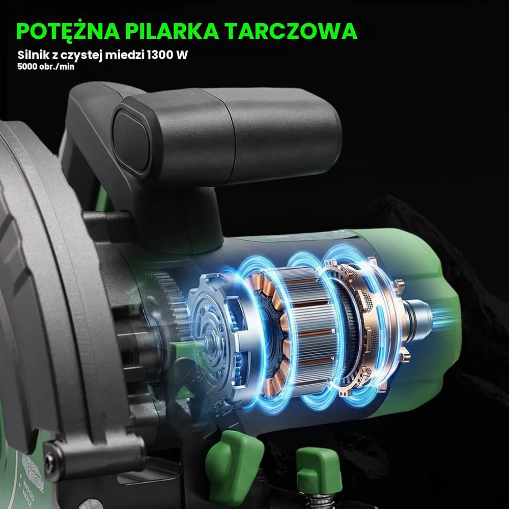 Enventor rankinis diskinis pjūklas 1300 W, 185 mm diskas, modelis 5259