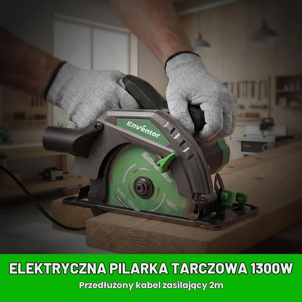 Enventor rankinis diskinis pjūklas 1300 W, 185 mm diskas, modelis 5259