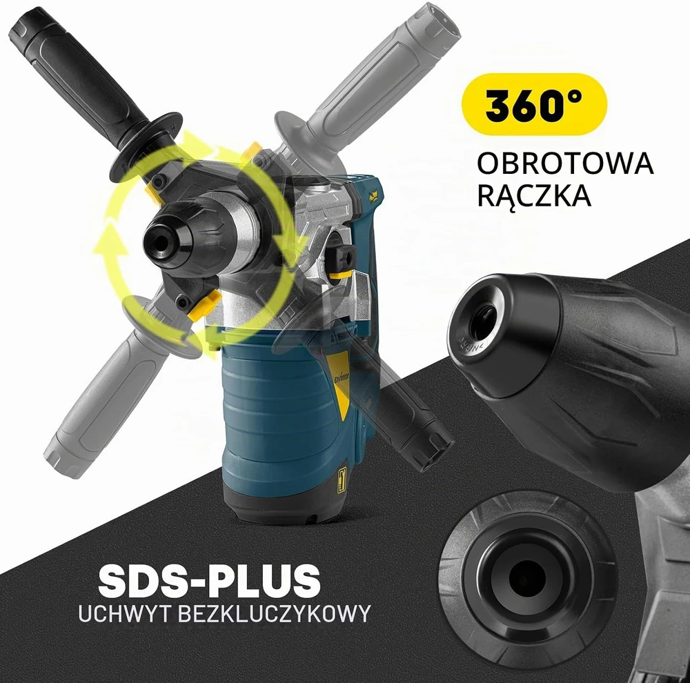 Enventor smūginis perforatorius SDS-Plus 1500 W, 6 J, Z1C-HW01-3288EP