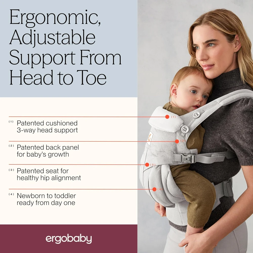 ERGOBABY nešioklė OMNI 360, perlų pilkos spalvos, BCS360GRY
