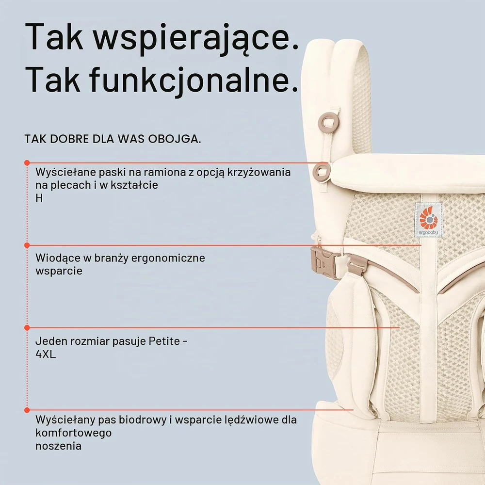 Ergobaby kūdikio nešioklė Omni Classic, 4 nešiojimo padėtys, 3,2–20 kg, BCS360MLUMIVY