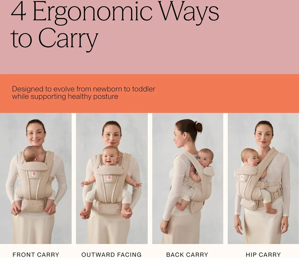 ERGOBABY OMNI DELUXE Mesh, Onyx Juodas