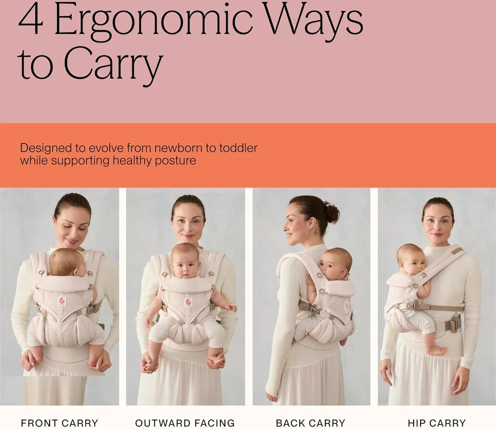Ergobaby nešioklė Omni 360 Cool Air Mesh nuo gimimo iki 20,4kg BCS360PMIDBLU