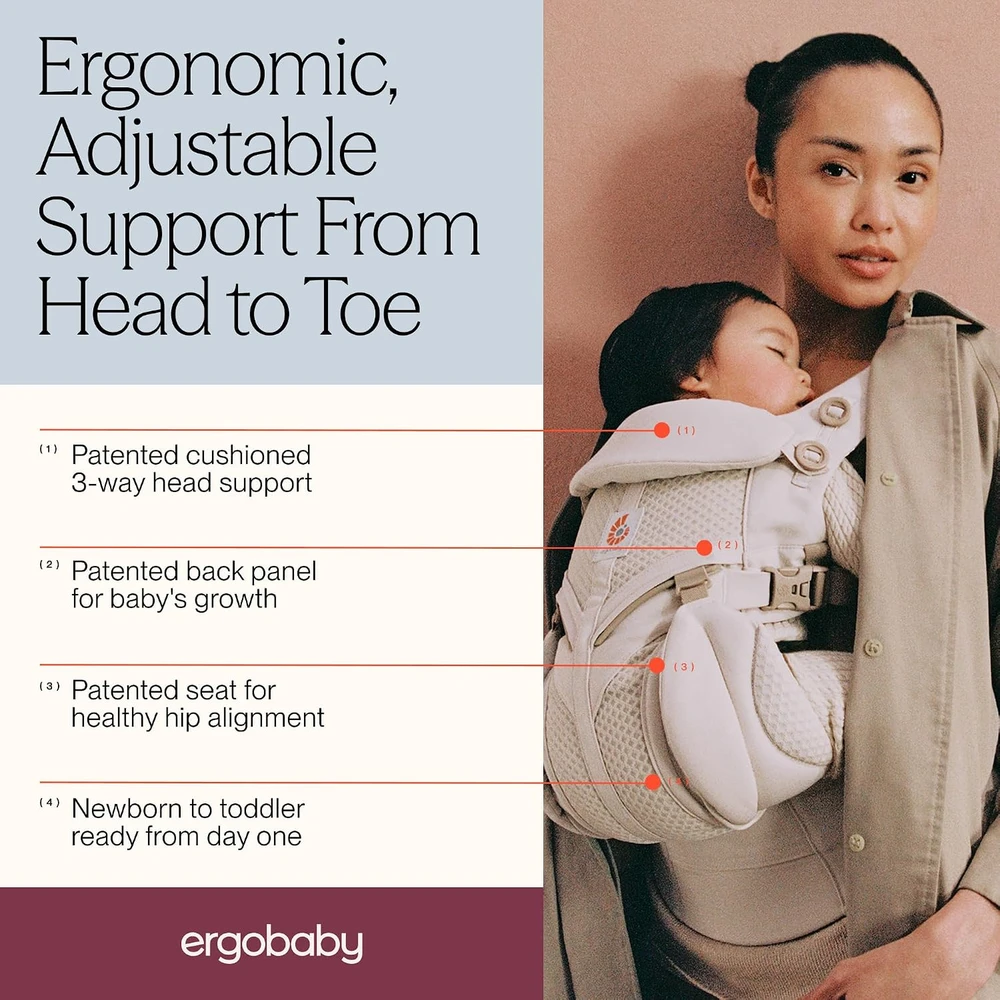 Ergobaby nešioklė Omni 360 Cool Air Mesh nuo gimimo iki 20,4kg BCS360PMIDBLU