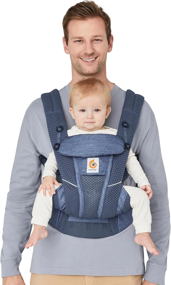 Ergobaby Omni Breeze ergonominė kūdikio nešioklė 3,2–20,4kg su SoftFlex tinkleliu BCZ360PHTRDNMDAD