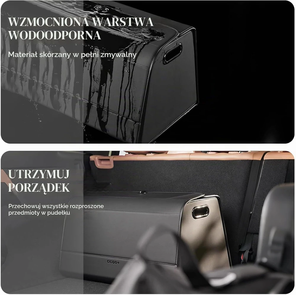 Ergocar automobilio bagažinės organizatorius su 4 skyriais, sulankstomas EC-UF002
