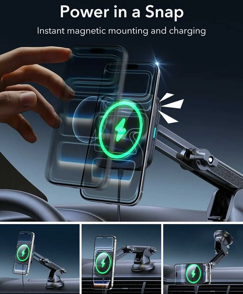 ESR 15W belaidis MagSafe automobilinis telefono įkroviklis