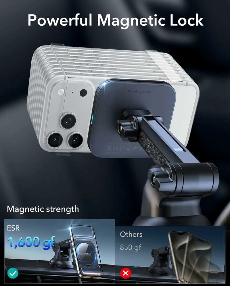 ESR 15W belaidis MagSafe automobilinis telefono įkroviklis