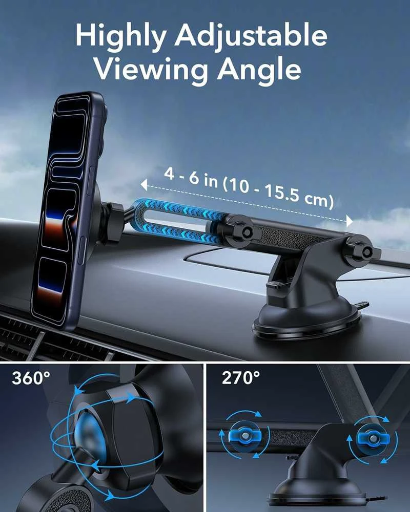 ESR HaloLock Dashboard + Windshield automobilinis telefono laikiklis suderinamas su MagSafe