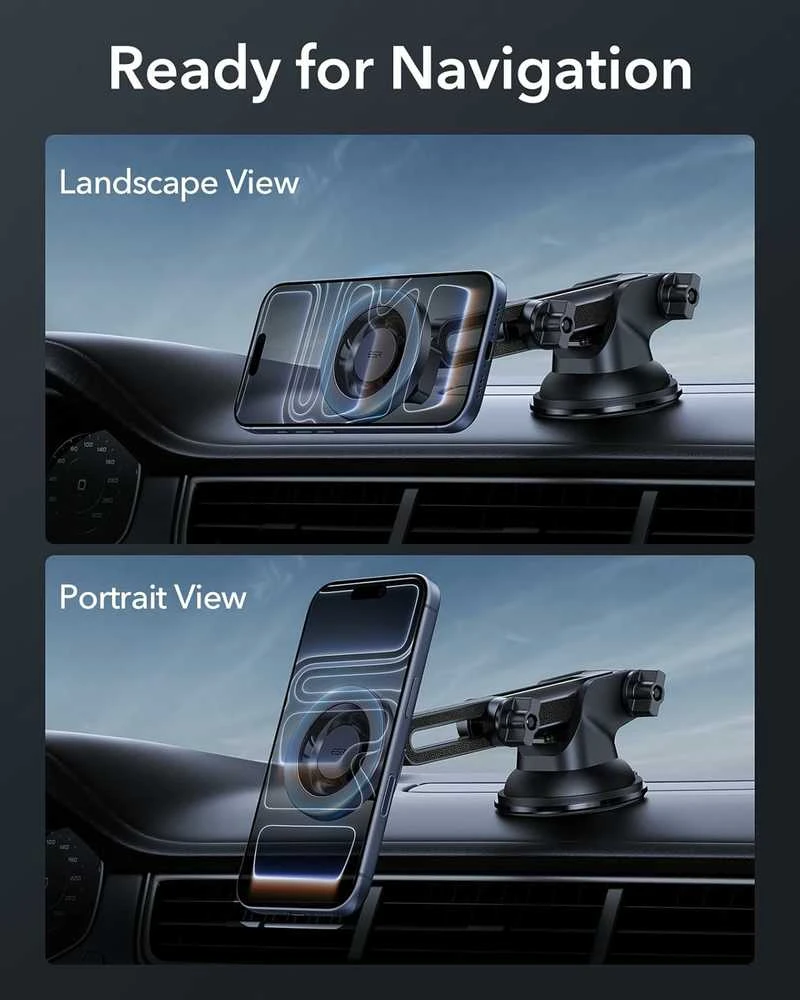 ESR HaloLock Dashboard + Windshield automobilinis telefono laikiklis suderinamas su MagSafe