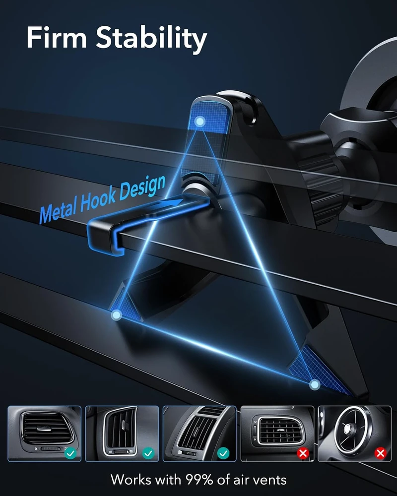 Automobilinis laikiklis ESR HaloLock Magnetic (pilkas)