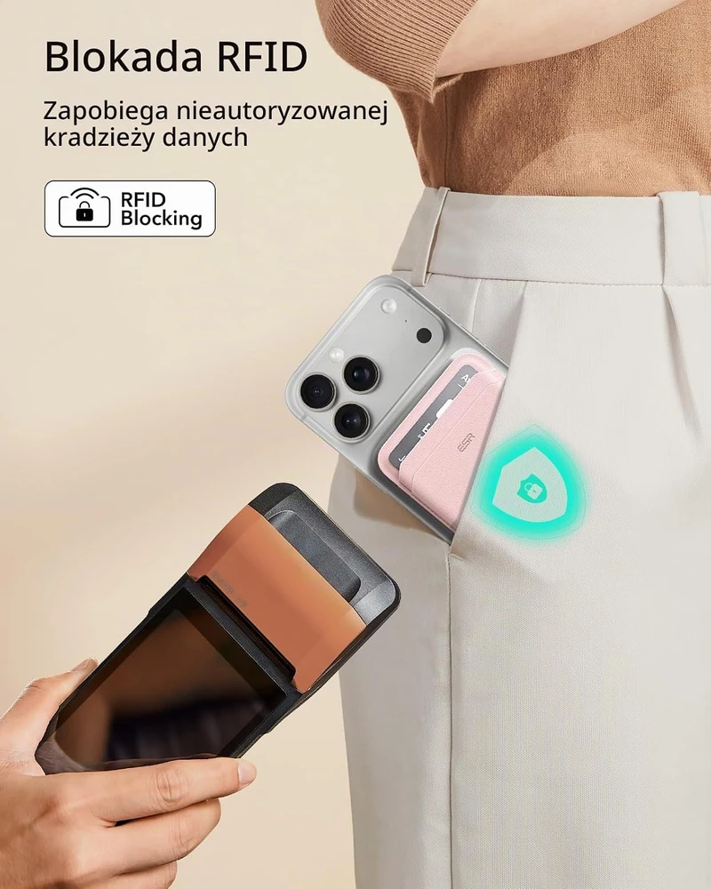 ESR MagSafe kortelių dėklas iPhone su RFID apsauga, 5 kortelėms, 2K638